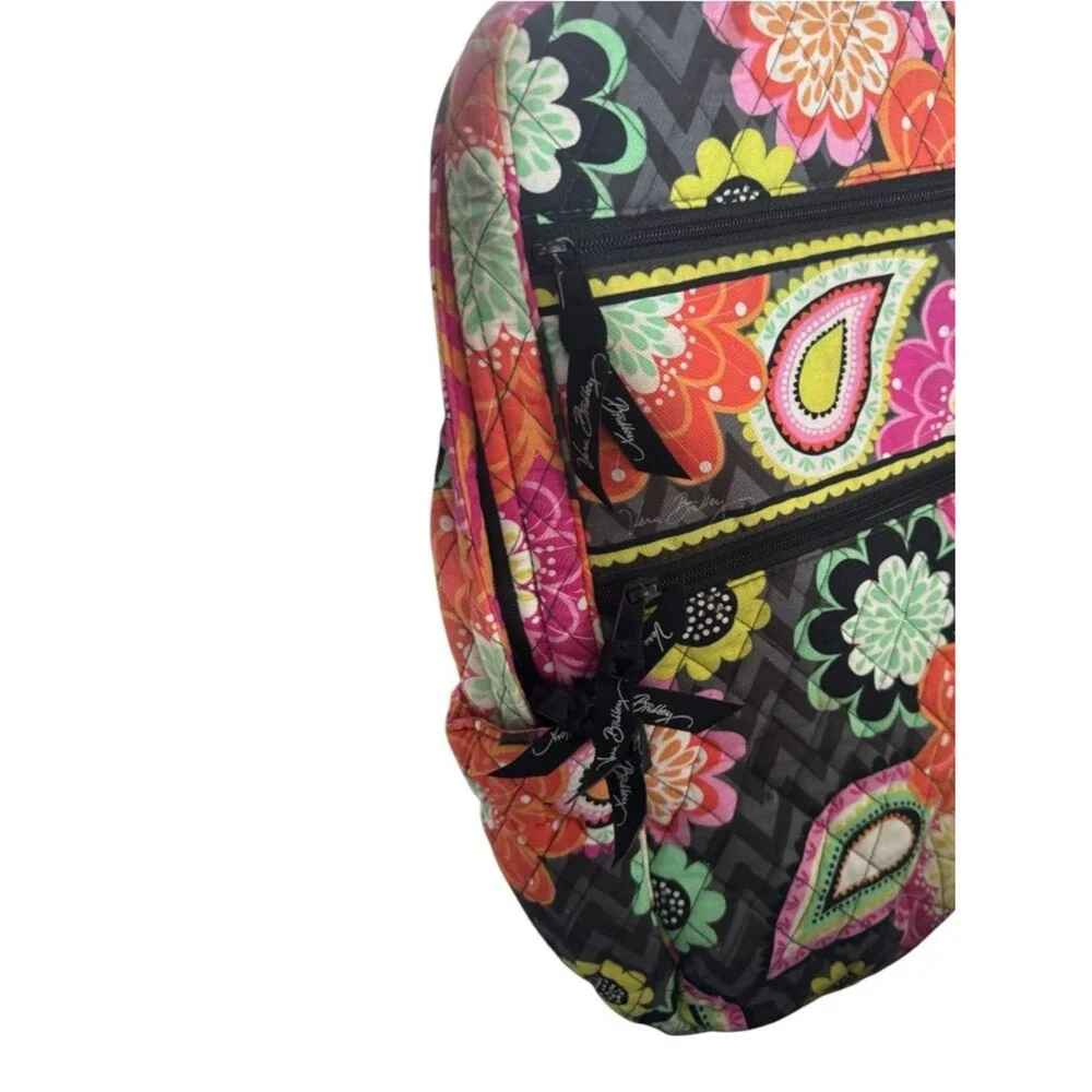 Vera Bradley Campus Backpack in the retired Ziggy Zinnia pattern.